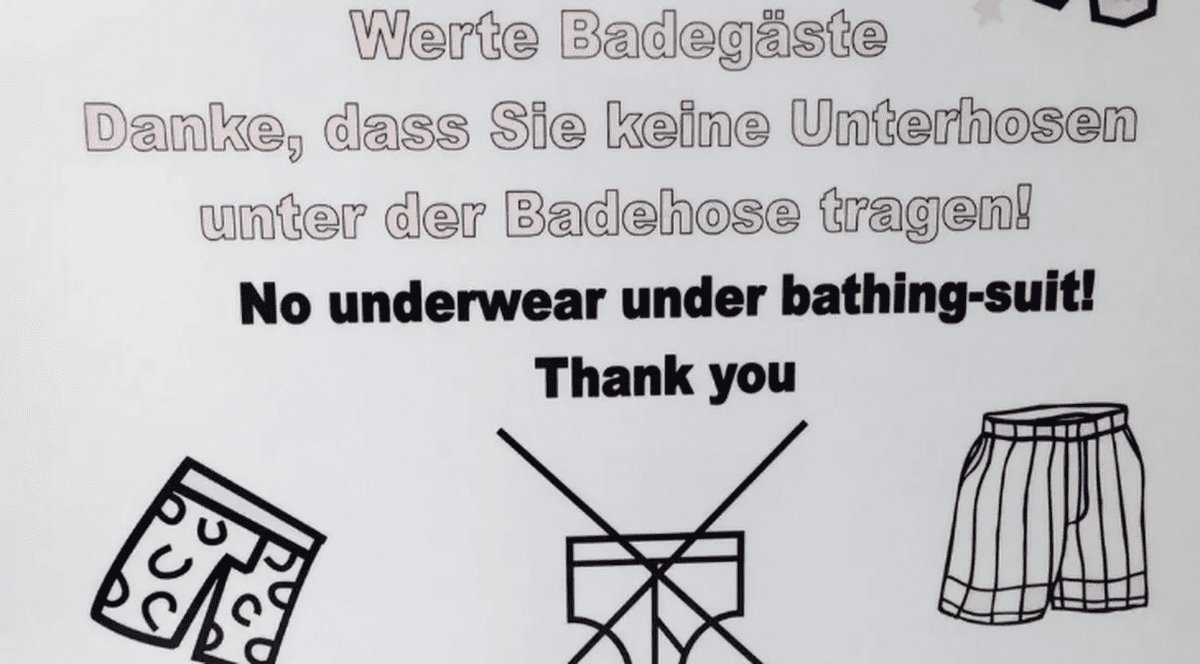 Interdicție în mai multe piscine din Austria și din Elveția: „Vă rugăm, fără lenjerie intimă pe sub pantalonii de baie”
