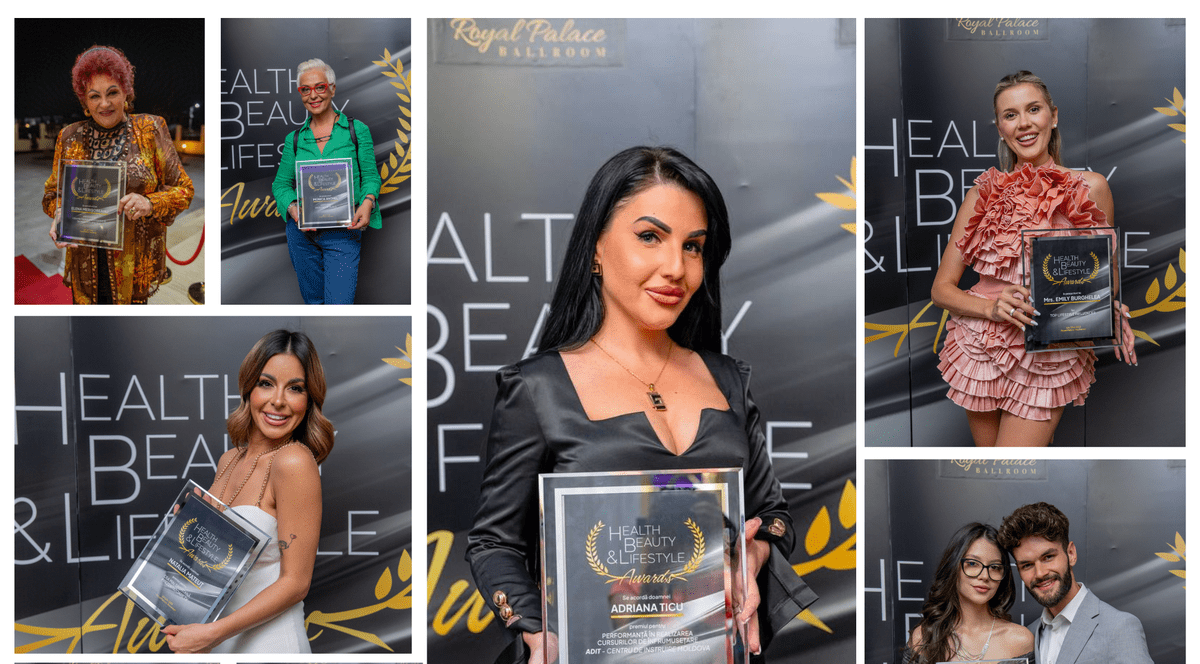 Adriana Ticu a primit, în cadrul galei Health, Beauty & Lifestyle Awards, premiul pentru ,,Performanță în Realizarea Cursurilor de Înfrumusețare" – ADIT CENTRU DE INSTRUIRE MOLDOVA