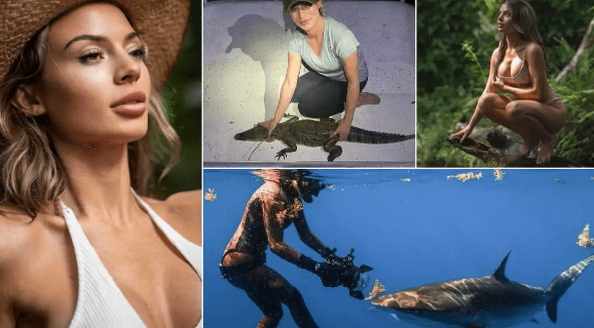 Rosie Moore „se luptă” cu aligatorii cu mâinile goale și face scufundări cu rechinii: „Sunt cel mai sexy om de știință din lume”