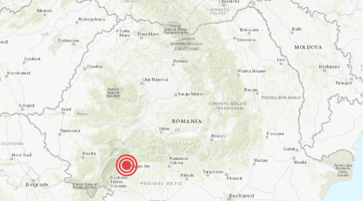 Cutremur cu magnitudinea 4,2 în județul Gorj. Seismul a fost urmat de trei replici