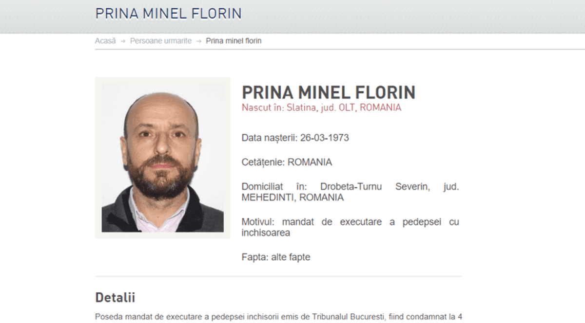 Minel Prina, dat în urmărire generală. Fostul primar al Slatinei, condamnat la închisoare în același dosar cu Darius Vâlcov