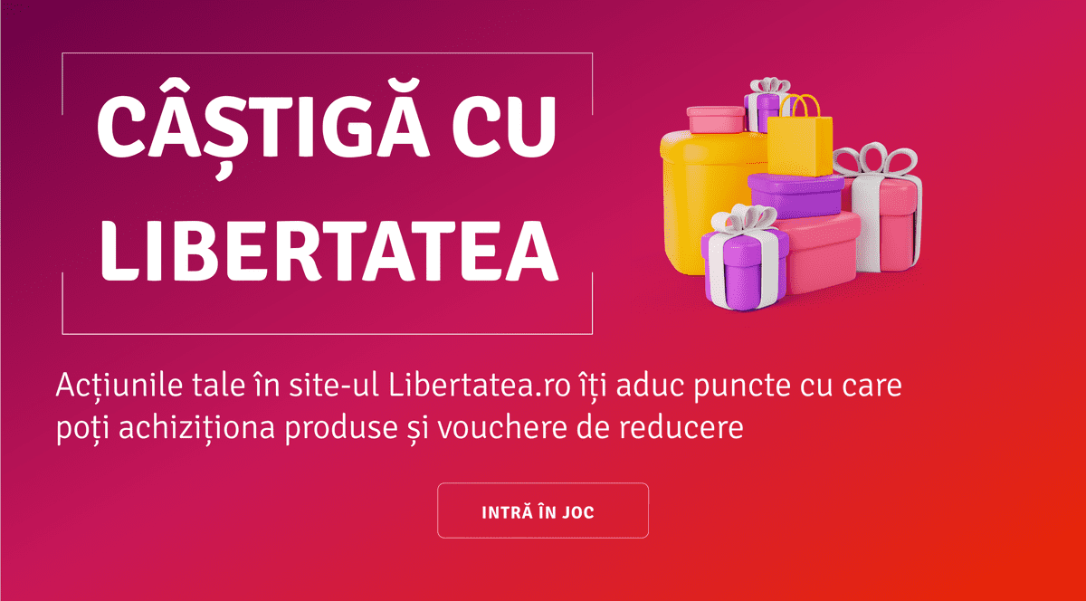 Acțiunile tale în site-ul Libertatea îți aduc puncte cu care poți achiziționa produse. Intră în joc!