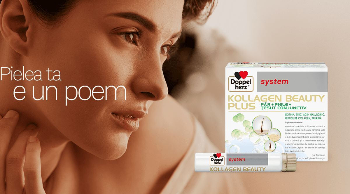 Pielea ta e un poem. Frumusețe la orice vârstă cu Doppelherz Kollagen Beauty Plus