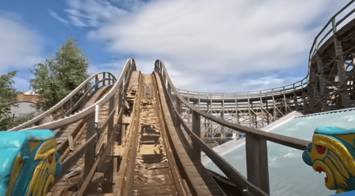 „Ne-am balansat, apoi trenul n-a mai putut să urce”. Momentul în care pista celui mai vechi rollercoaster din Marea Britanie se rupe în bucăți | VIDEO