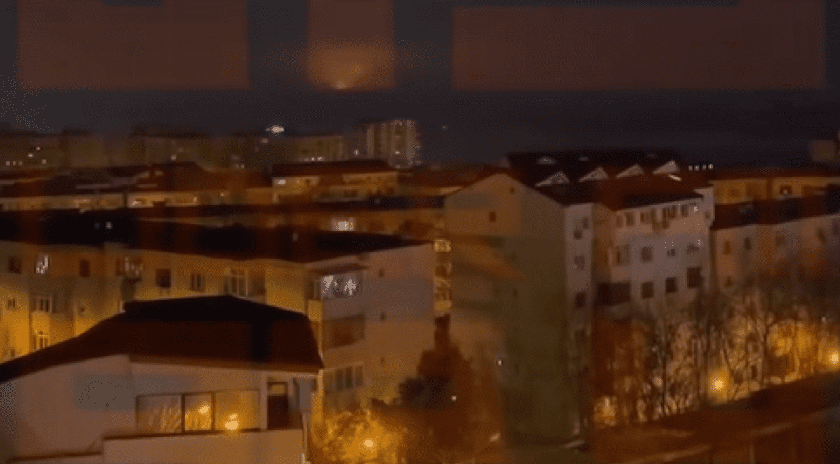 Imagine surprinsă în Galați, în timpul unui atac al Rusiei în Ucraina