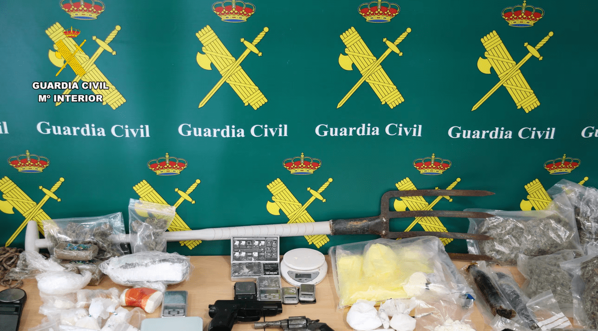 Guardia Civil a prezentat ce a confiscat de la traficanți