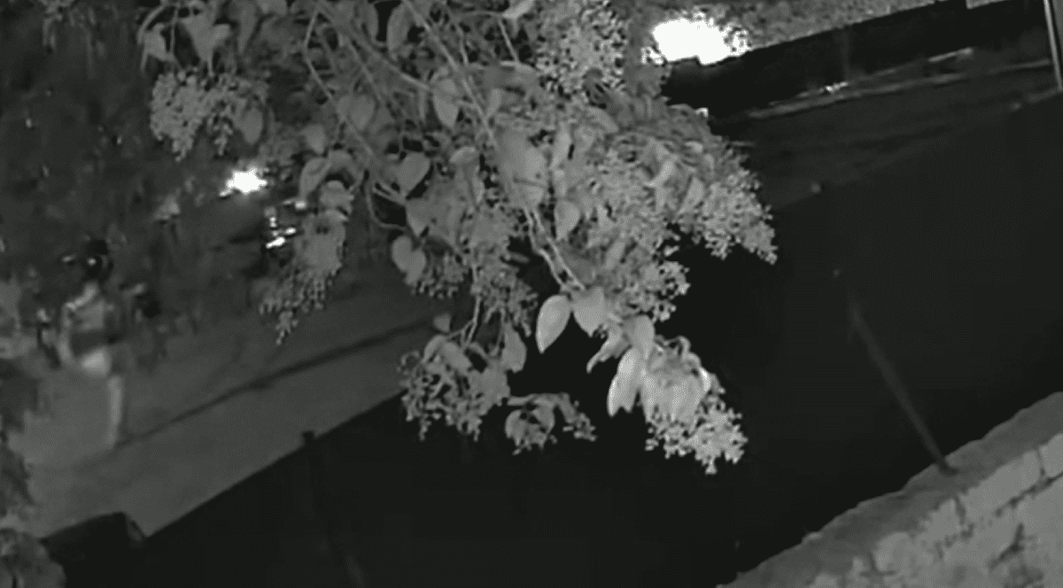 Imagine în care poate fi văzută silueta bărbatului care l-a ucis pe românul de 24 de ani, în Italia