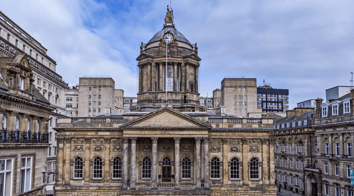 Imagine generală a Primăriei din Liverpool