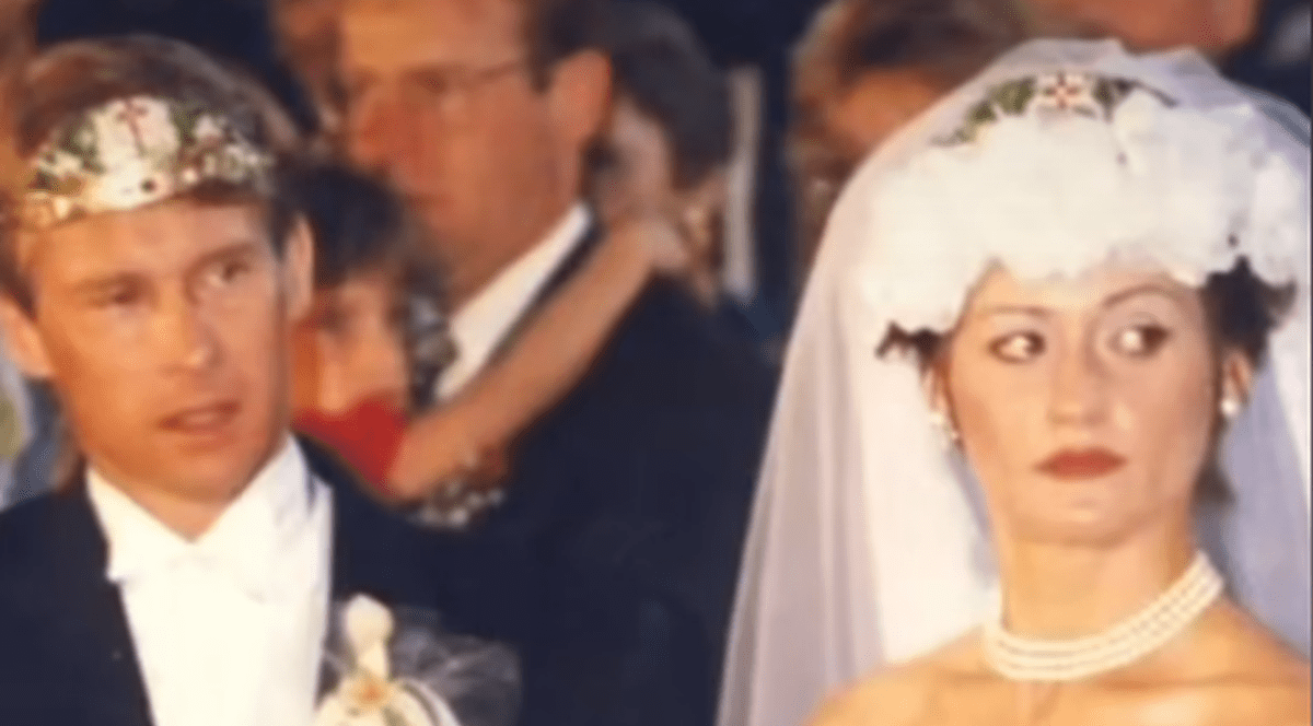 Nadia Comăneci și Bart Conner, imagine de la nuntă