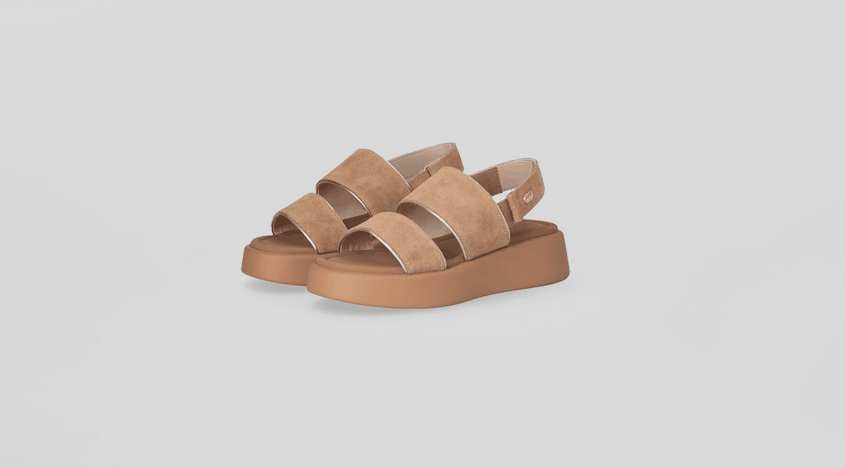 Sandale cu platforma crem de pe Fashion Days