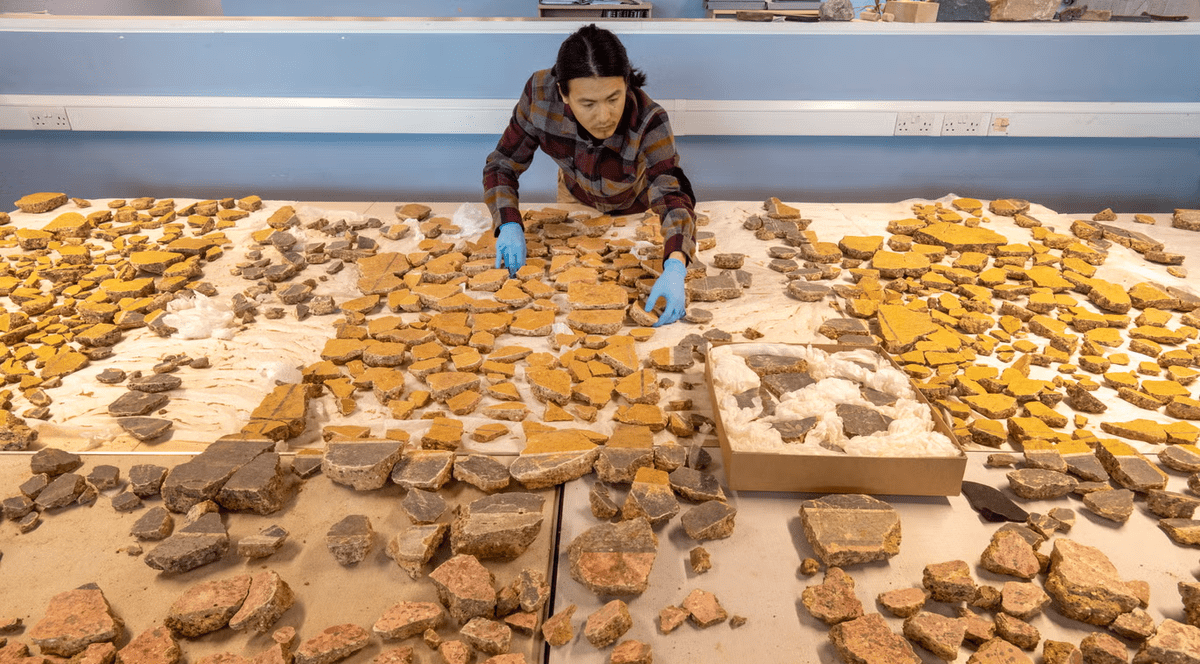 Un „puzzle” uriaș a fost refăcut de arheologii britanici.