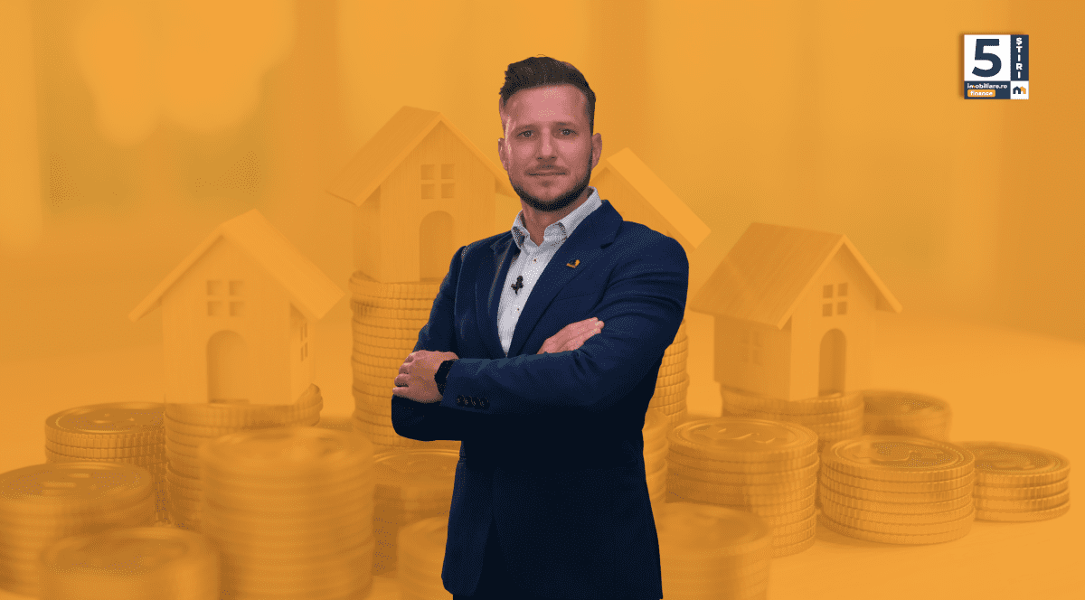 Eduard Babotă, prezentatorul 5 știri imobiliare.ro finance, în ediția din 2 septembrie.