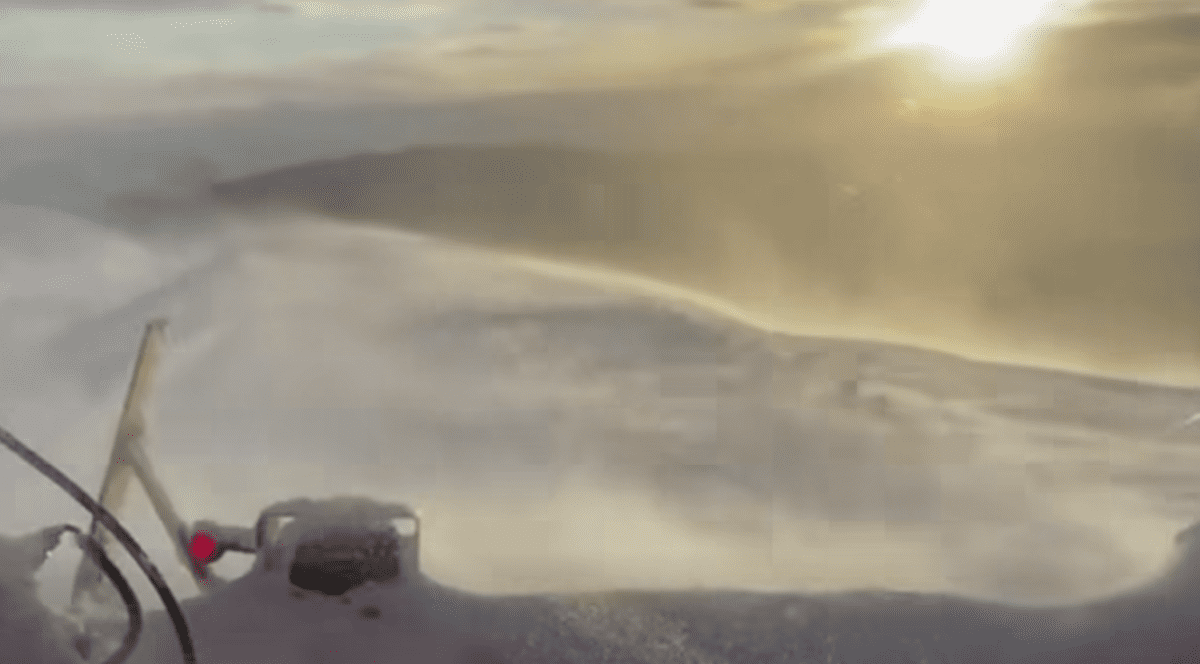 Imagine cu marea de zăpadă la Rânca.