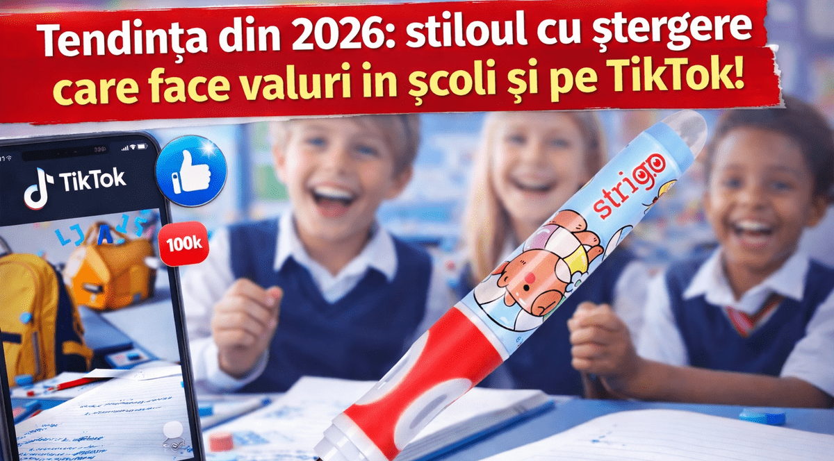 Tendința din 2026: stiloul cu ștergere care face valuri în școli și pe TikTok!