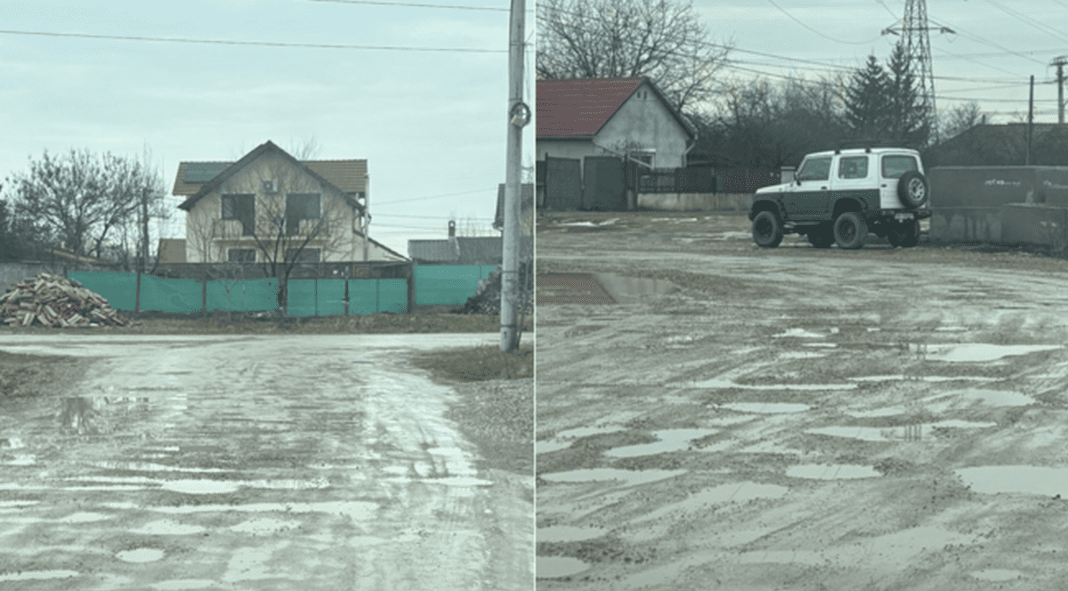 Drumuri neasfaltate și pline de noroi în cartierul Viena din Oradea, februarie 2026