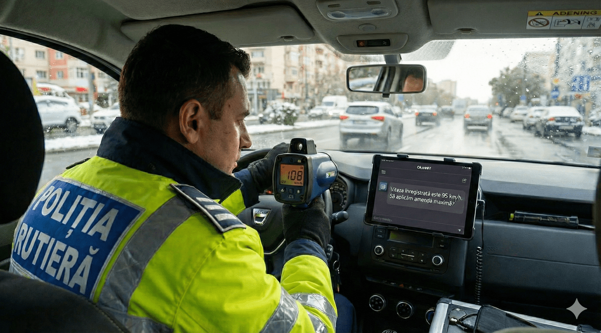 O conversație cu ChatGpt, folosită de Poliție ca probă într-un proces cu un șofer profesionist lăsat fără permis. Fotografie realizată cu inteligența artificială