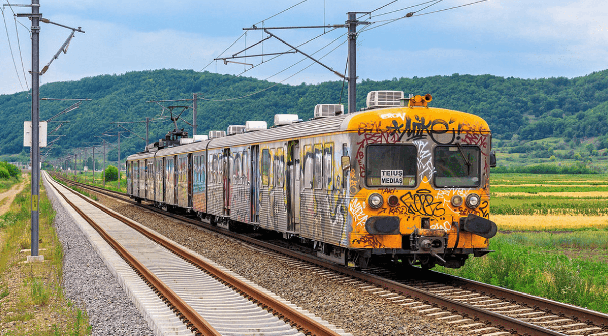 O ramă electrică este în mișcare pe ruta Teiuș - Mediaș, 2024