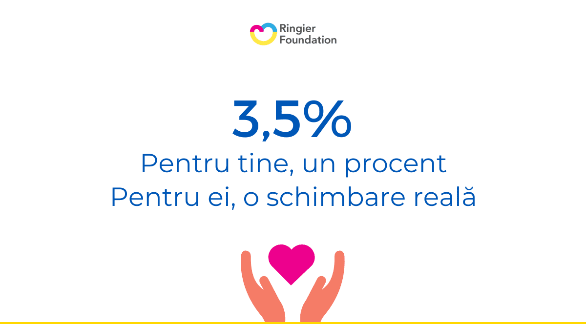 Donează 3,5 la sută din impozit către Fundația Ringier și, astfel, îi ajuți pe micuții bolnavi. Numai în anul 2025, cu ajutorul oamenilor cu suflet mare, aproximativ 100.000 de euro au ajuns la copiii suferinzi aflați în programele umanitare ale fundației