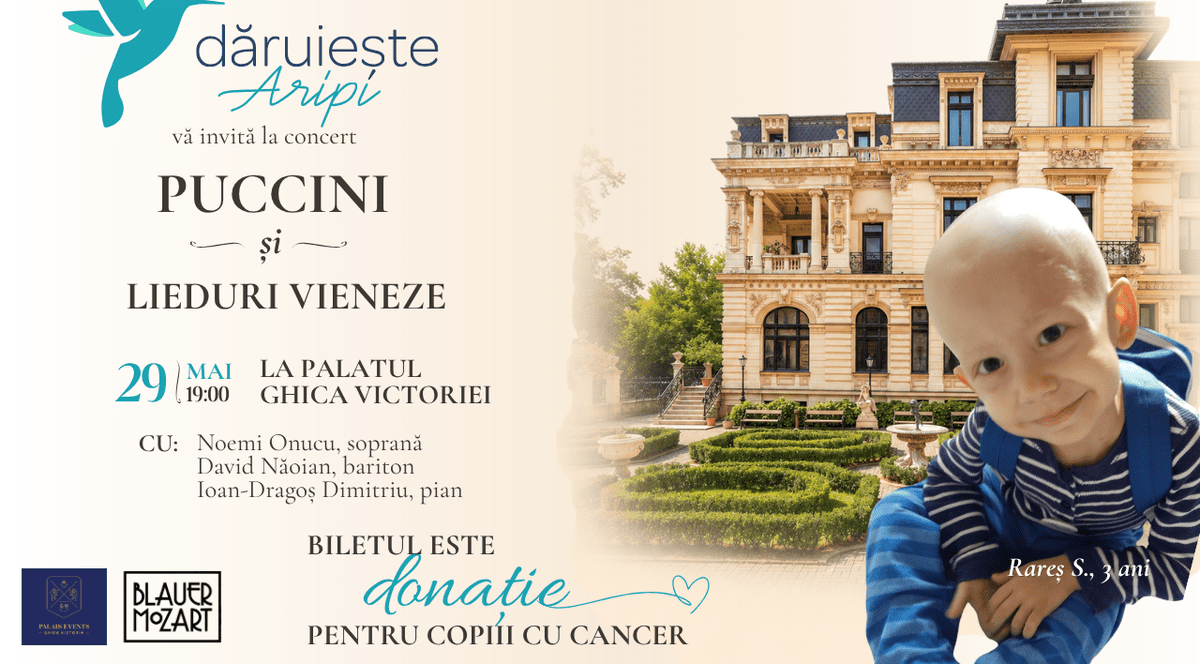 Dăruiește Aripi continuă seria de concerte caritabile la Palatul Ghica Victoriei