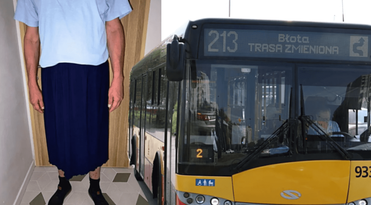 Un șofer de autobuz a venit la muncă în fustă, după ce codul vestimentar i-a interzis pantalonii scurți. Sursă foto: Super Express.