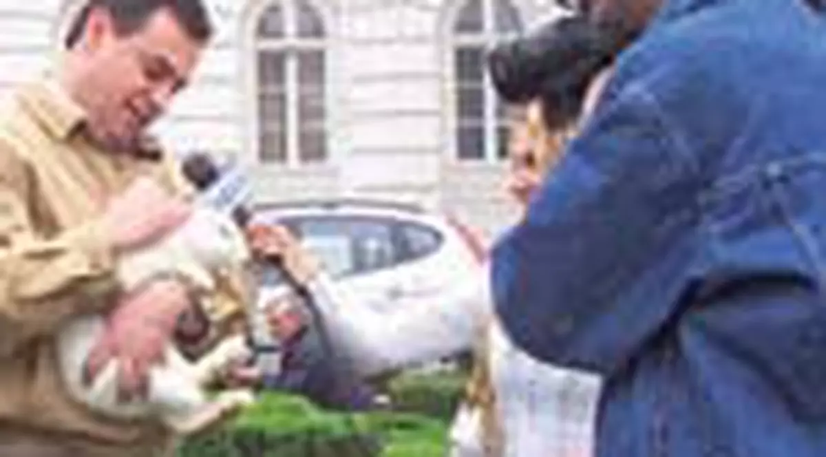 Iepurasi paziti de doi gardieni publici