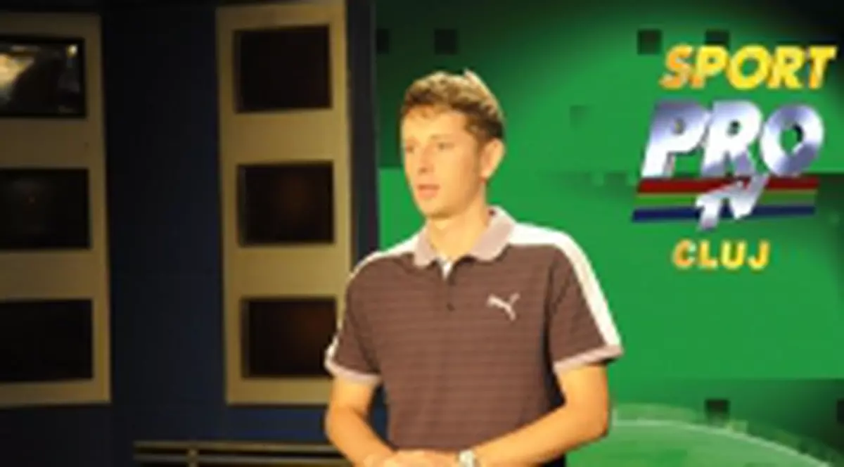 Cristian Cucolas prezinta stirile sportive la PRO TV Cluj