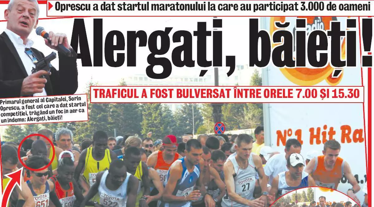Oprescu a dat startul la Maraton