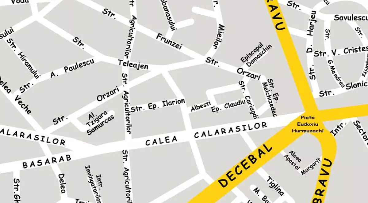 Stâlp căzut pe strada Orzari din Capitală