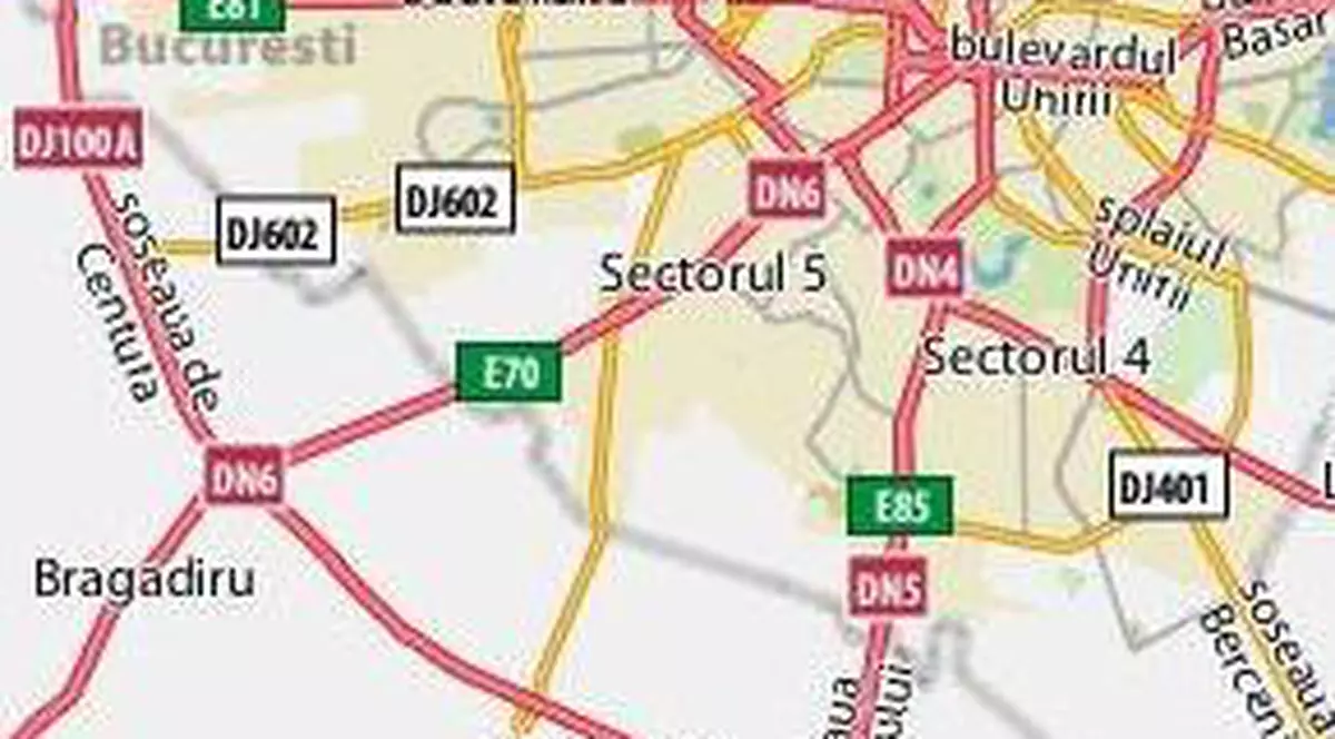 Accident rutier la ieşirea din Bucureşti