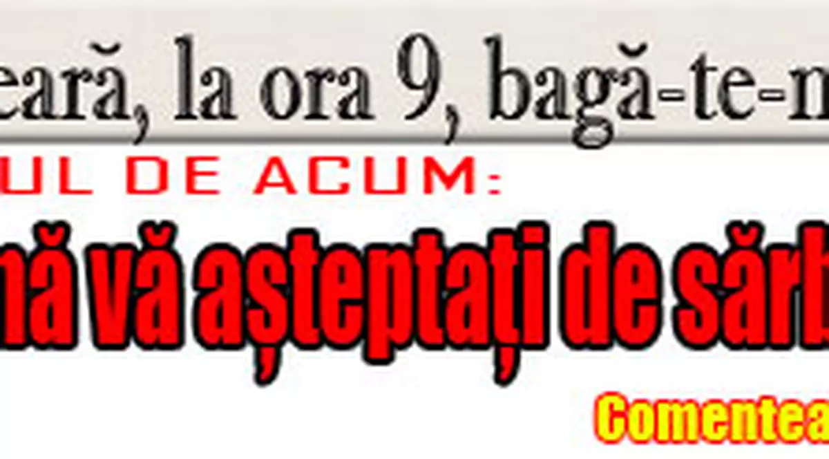 O 9 părere: La ce primă vă aşteptaţi de sărbători ?