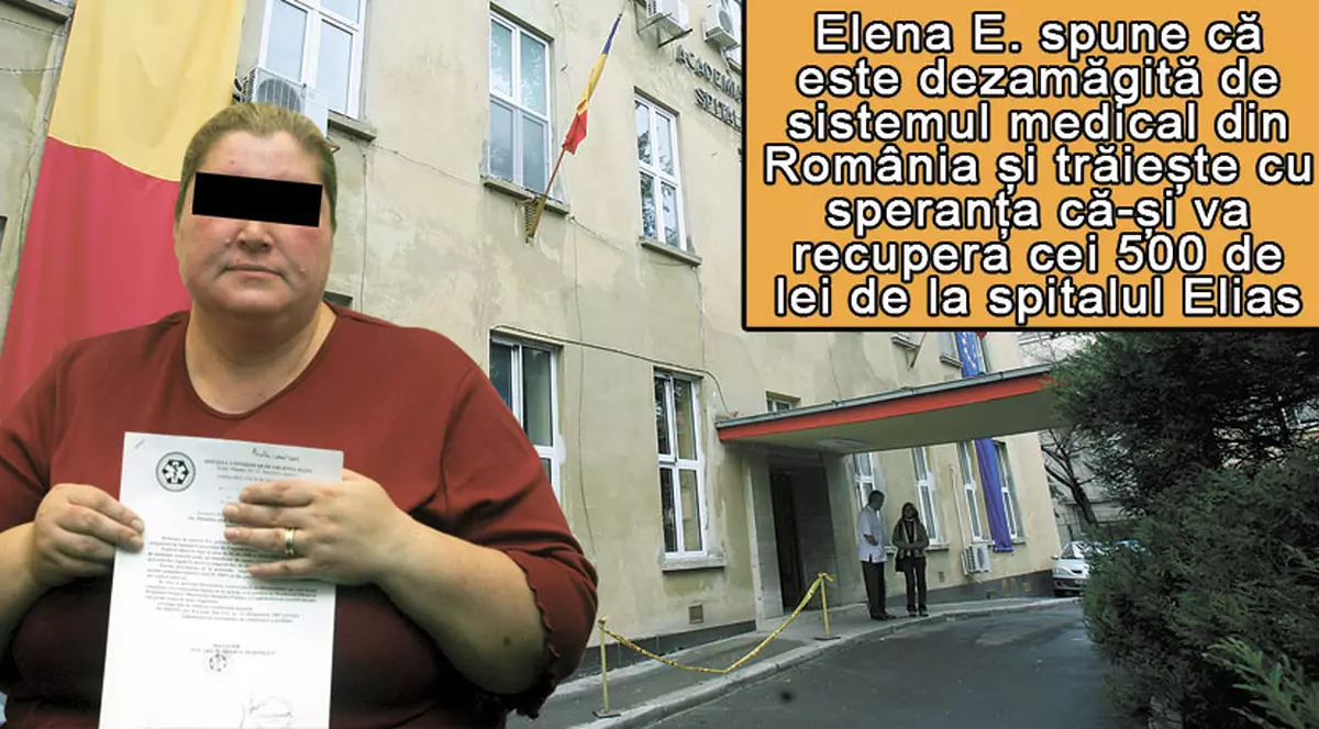 Îşi cere banii înapoi de la spitalul Elias