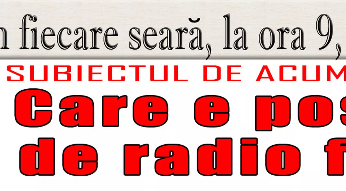 O 9 părere: Care e postul tău de radio favorit?