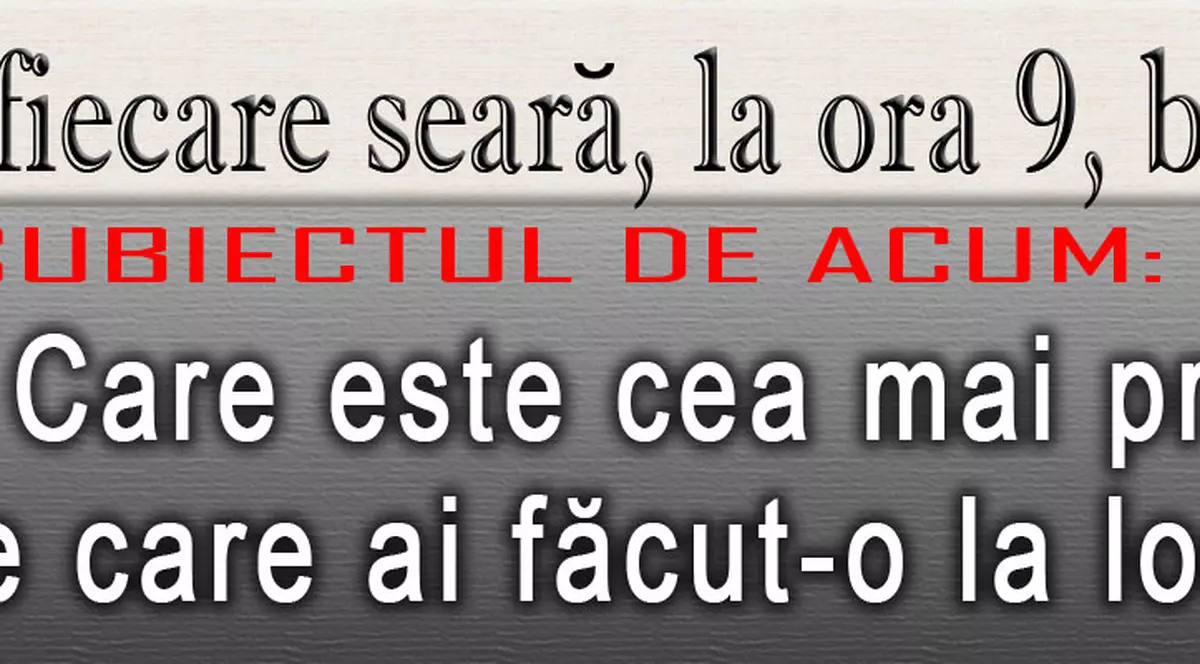 O 9 părere: Care este cea mai proastă glumă pe care ai făcut-o la locul de munca?