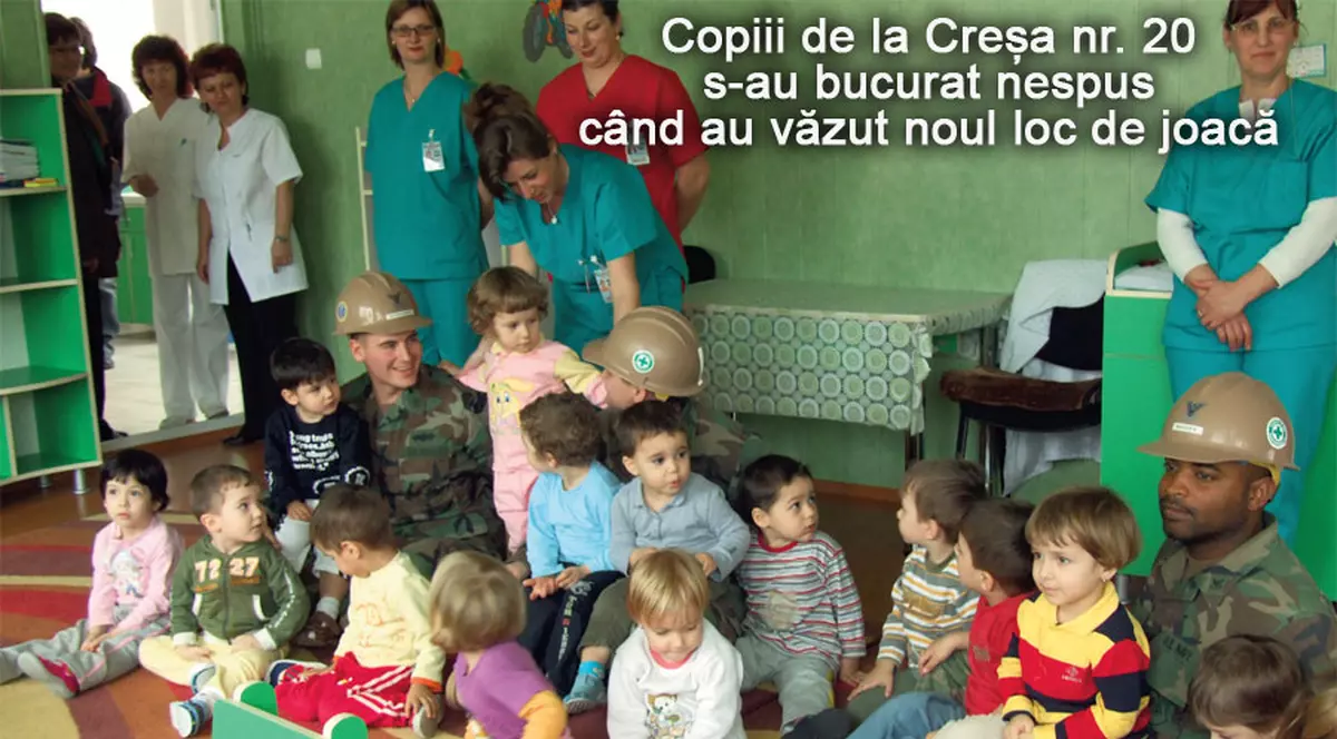Soldaţii americani ne-au renovat grădiniţele
