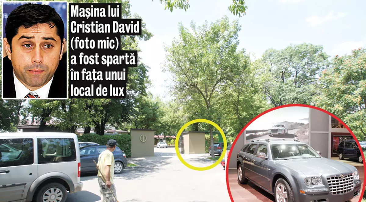 Aici a fost spartă maşina fostului ministru David