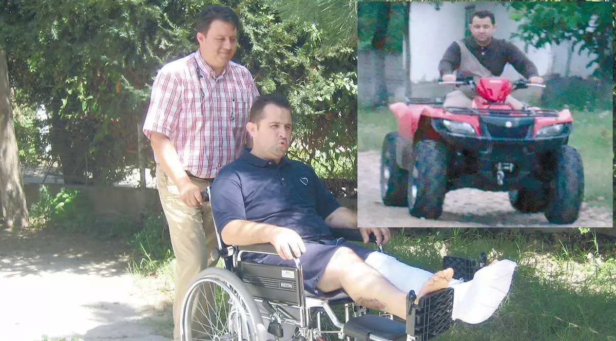 Şi-a rupt piciorul şi 5 coaste pe ATV!