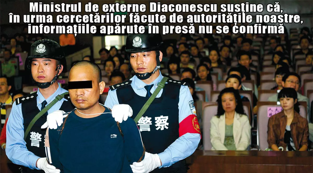 Cristian Diaconescu: «Nu e niciun român executat în China»
