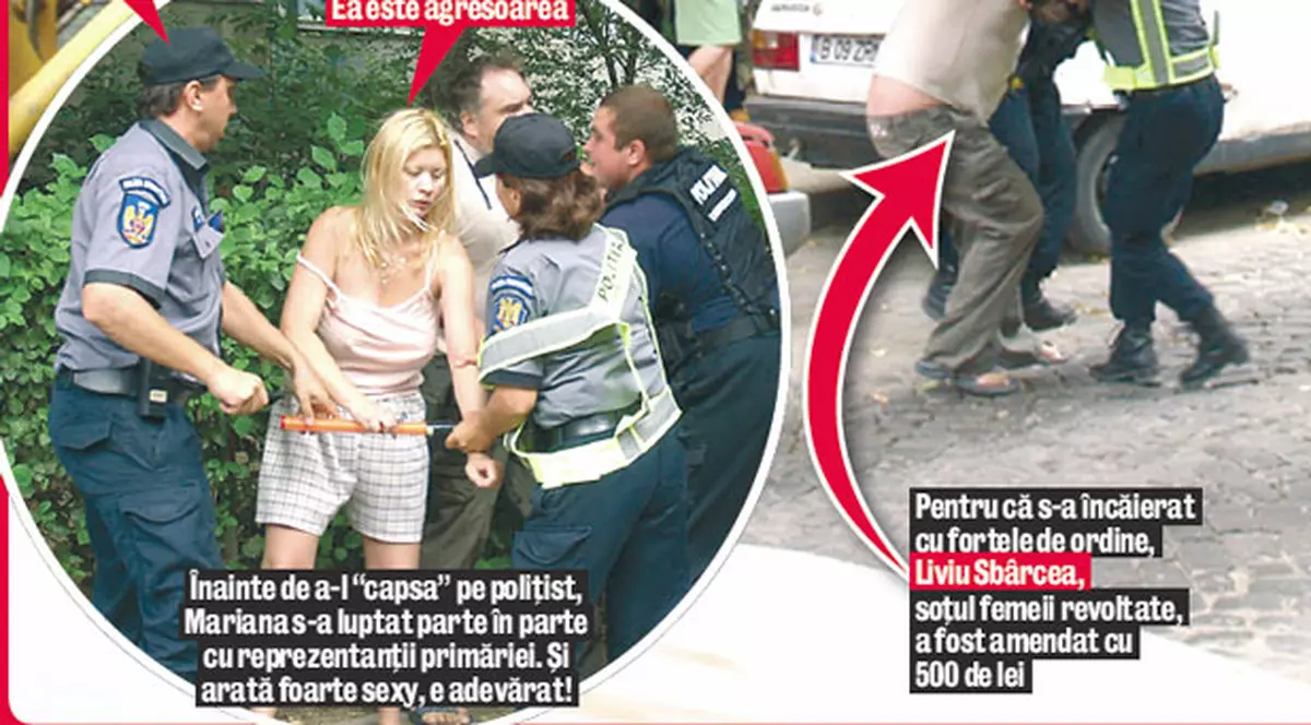 L-a muşcat de mână pe poliţist