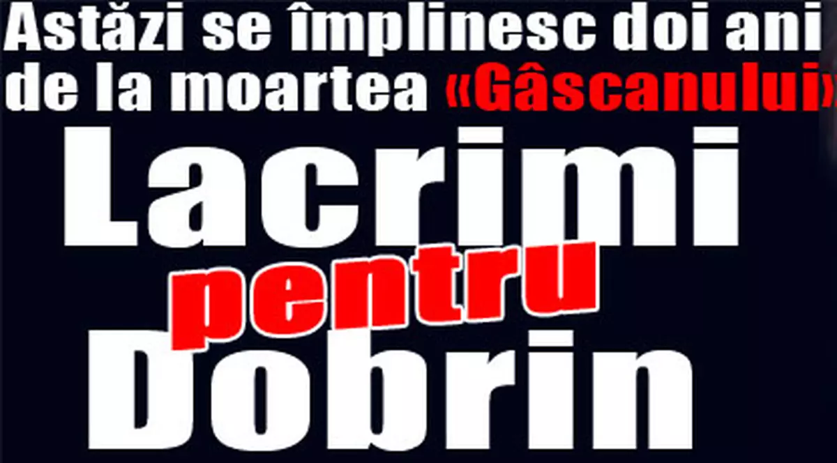 Lacrimi pentru Dobrin