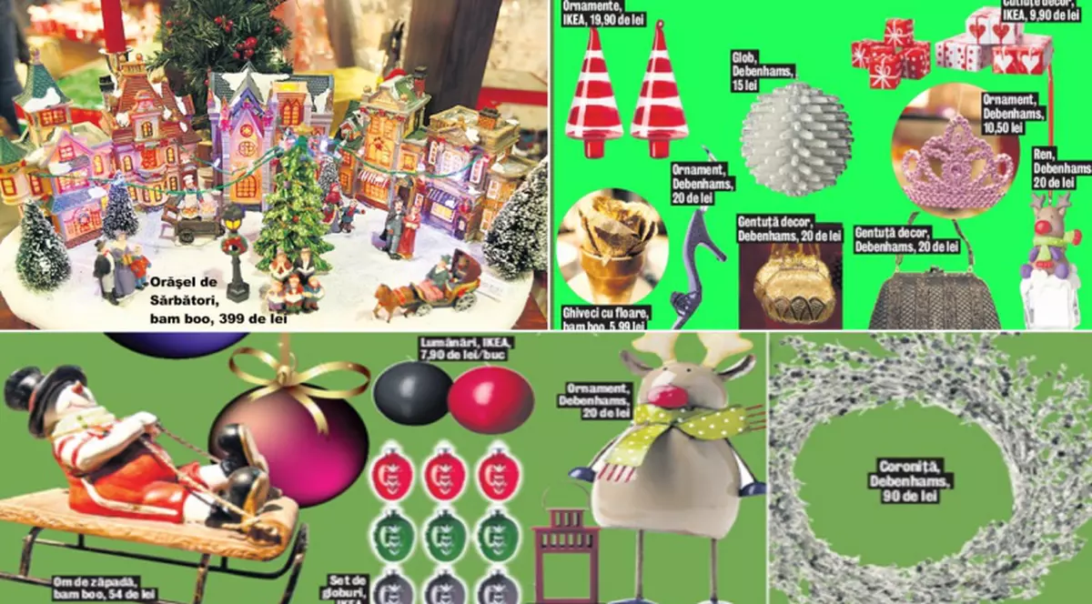 Decorează de Sărbători cu ornamente strălucitoare