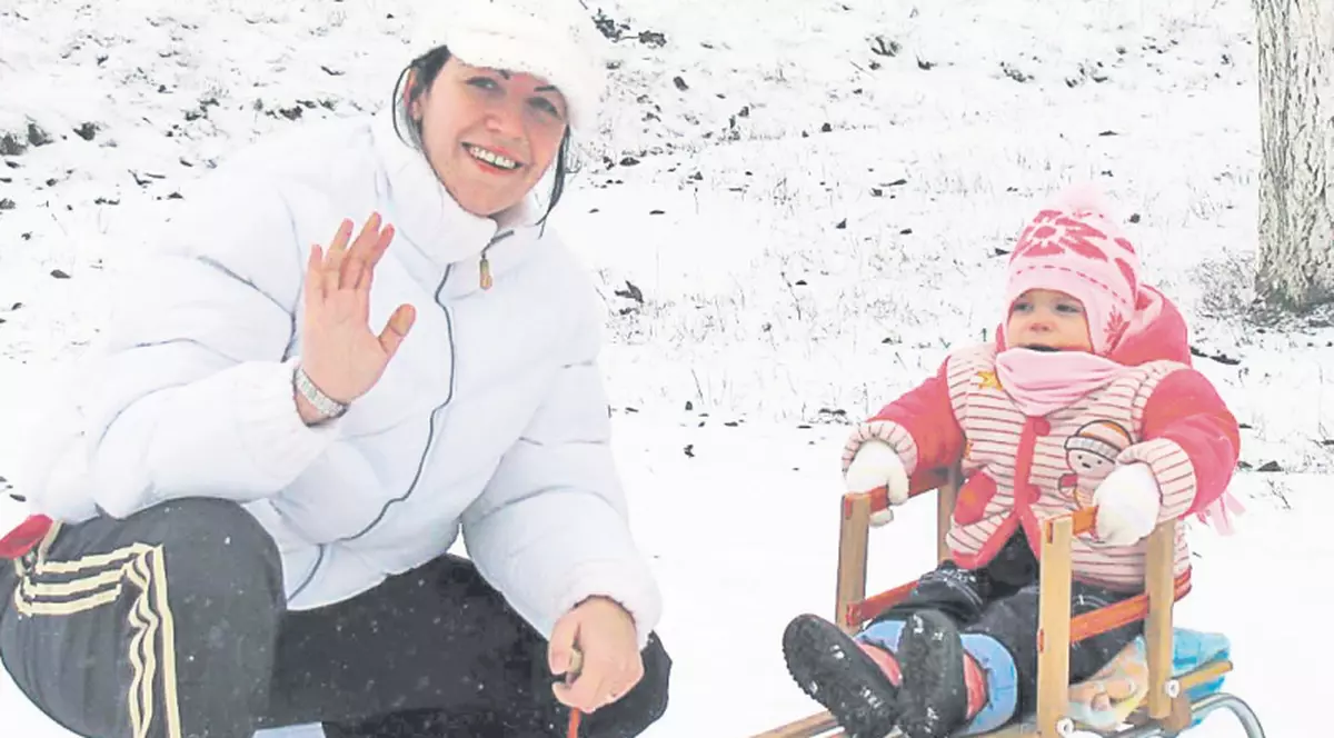 Cu săniuţa la plimbare