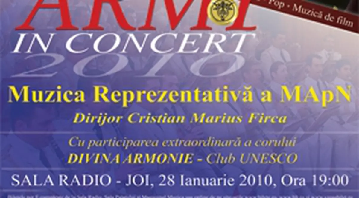 Premieră: Armata în concert 