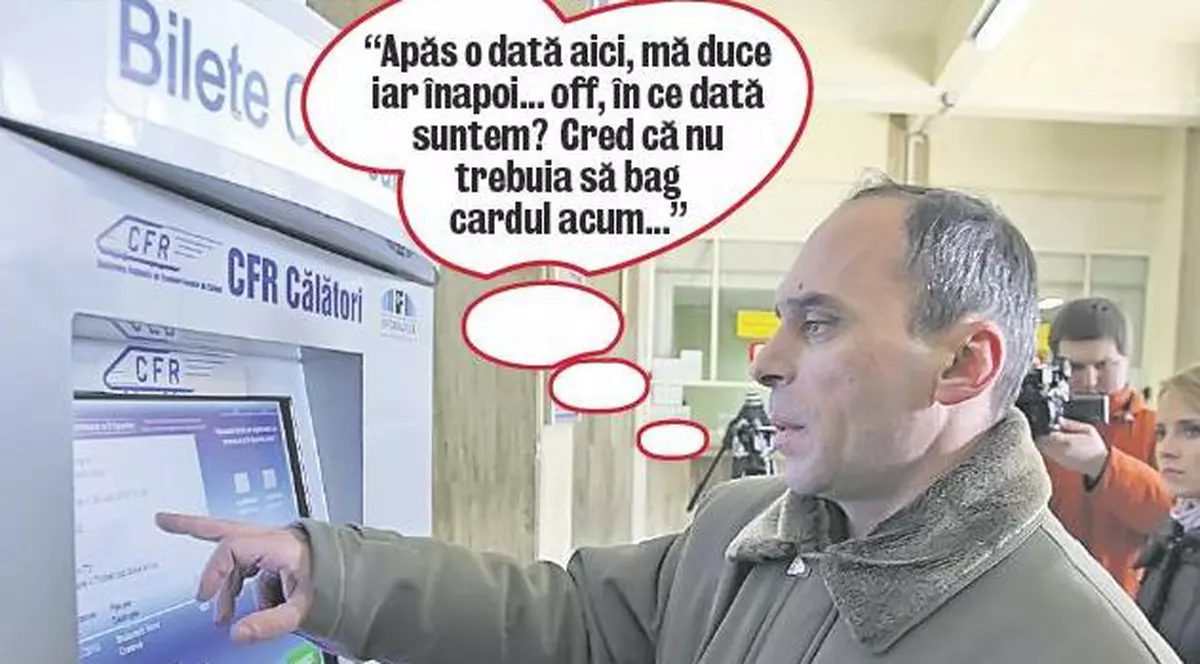 Utilizatorii aparatelor CFR de vânzare a biletelor sunt confuzi