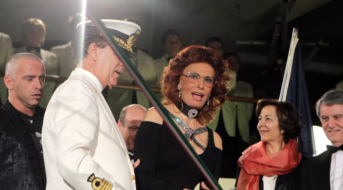 Sophia Loren a “botezat” un vapor