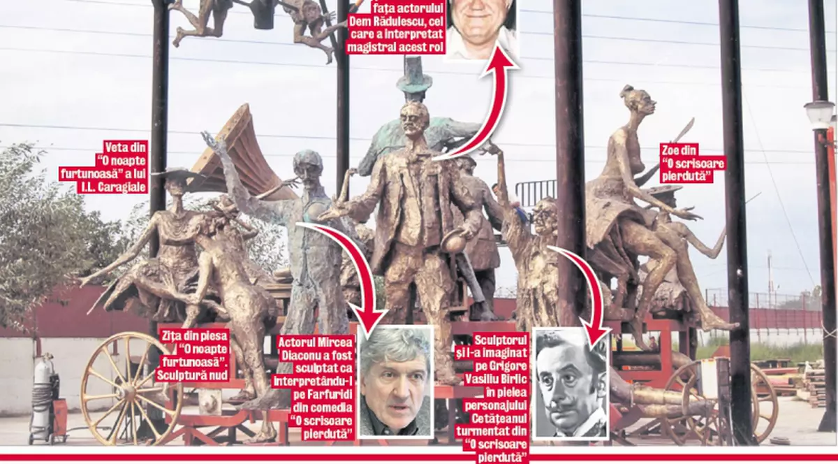 Uite ce statui vor fi puse în faţa Teatrului Naţional