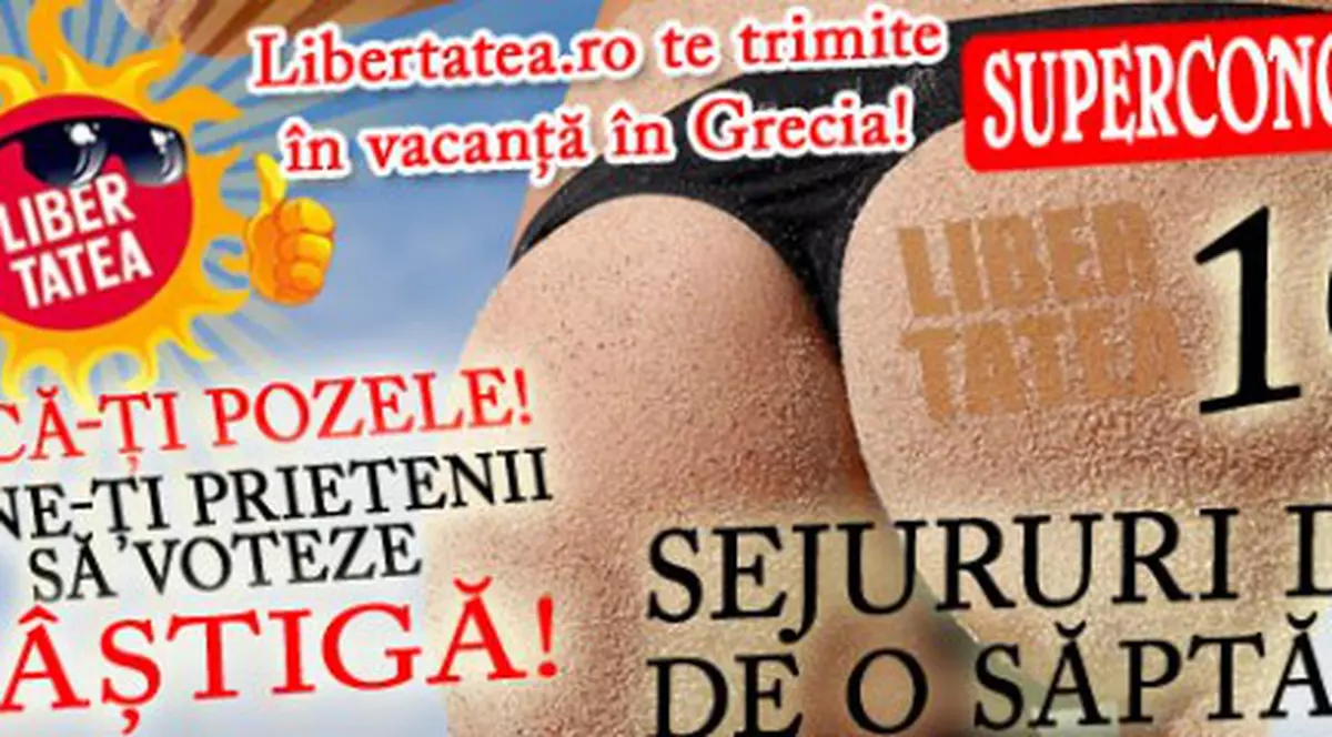 Astăzi şi mâine ai 3 puncte pentru un vot la "Libertatea.ro te trimite în vacanţă în Grecia!"