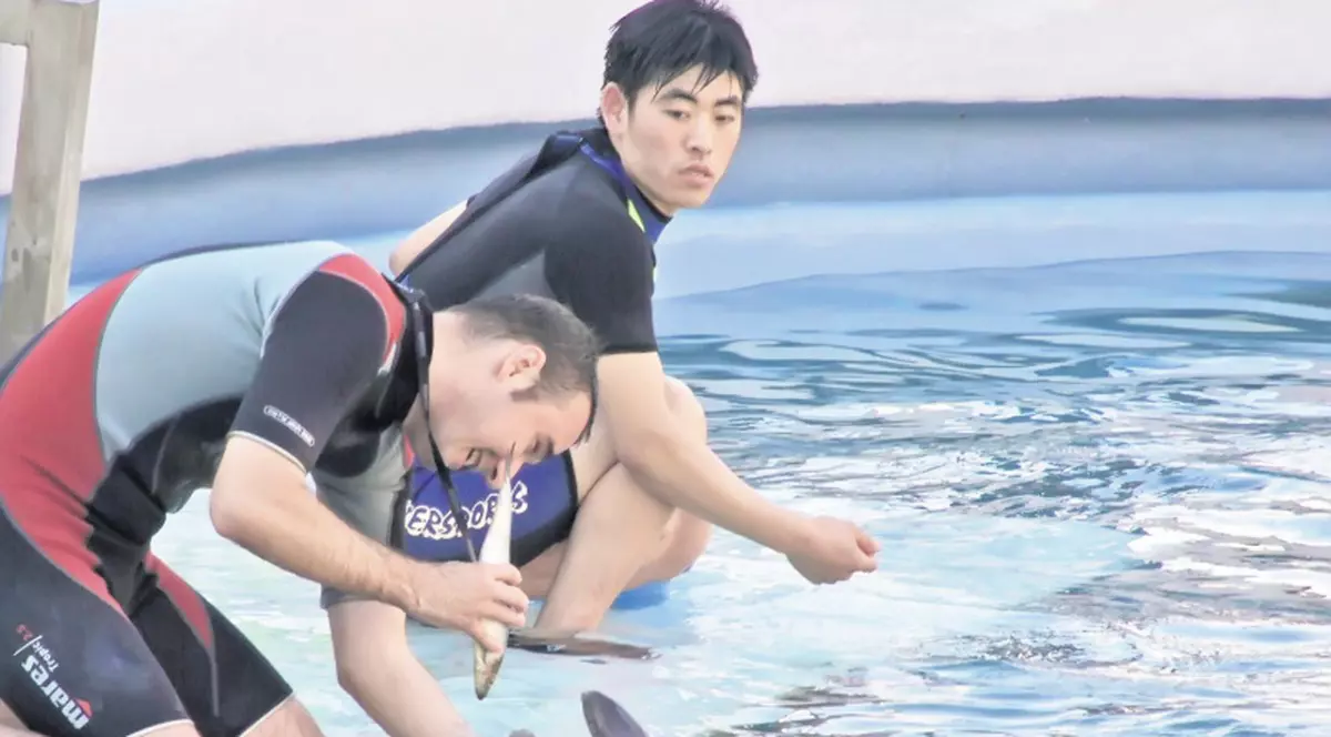 Mănâncă 150 kg de peşte pe zi