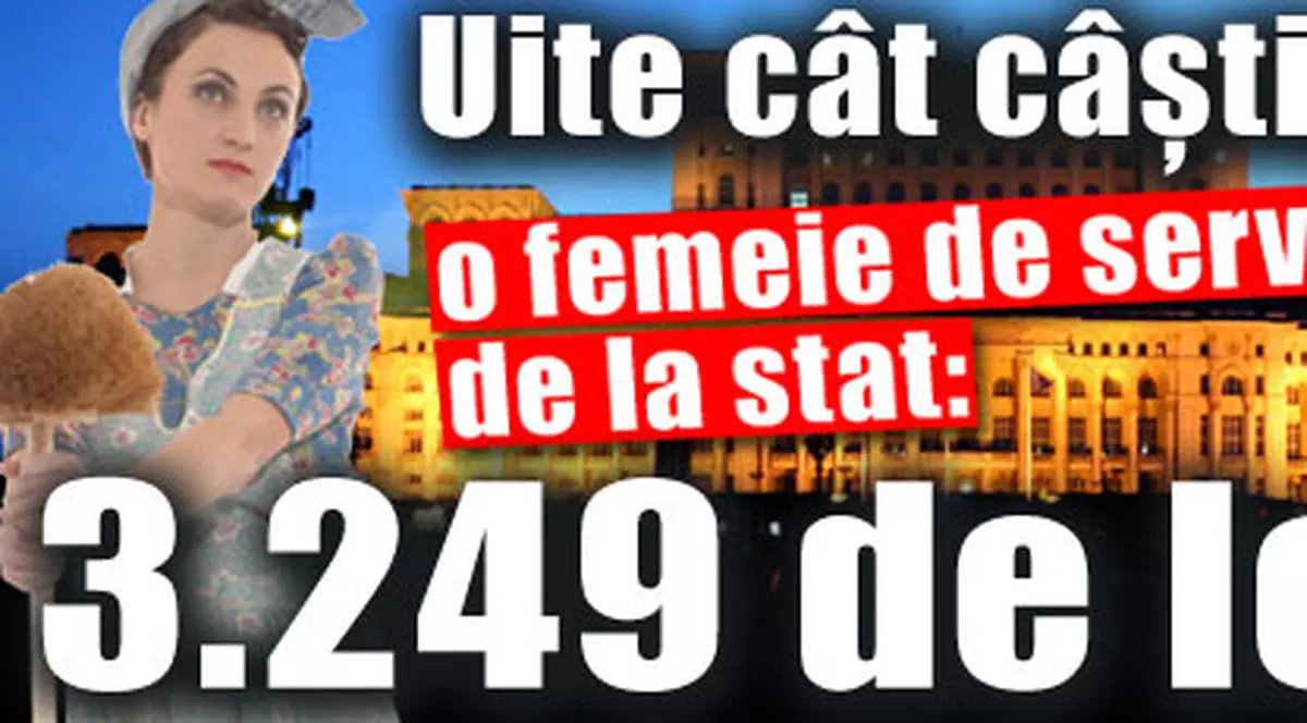 Uite ce salarii au unii bugetari! Femeie de serviciu cu leafă de 3.249 de lei