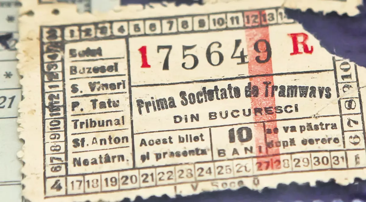 Aşa arăta primul bilet de tramvai