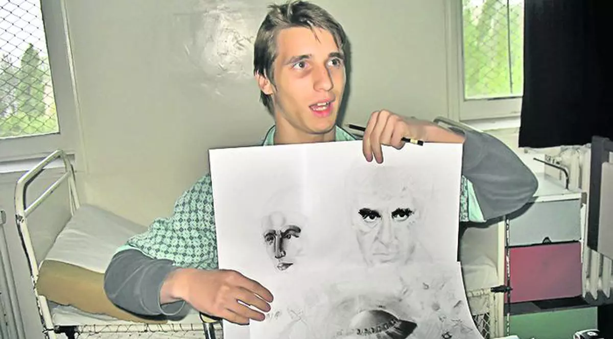 Desenează ca să uite de frigul din salon